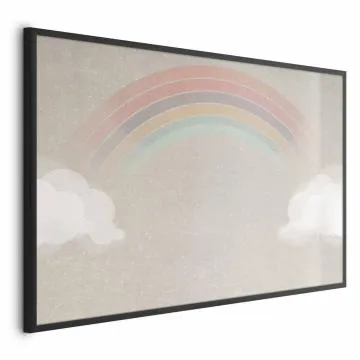 Plakat Tęcza w deszczu 42x29,7 cm z ramą czarną bez marginesu