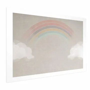 Plakat Tęcza w deszczu 60x40 cm bez ramy z marginesem