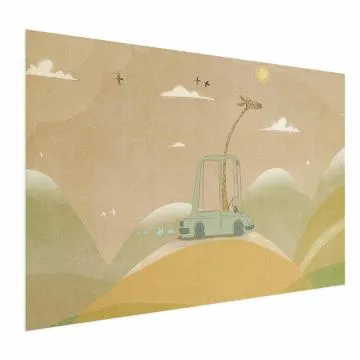 Plakat Podróżująca żyrafa 30x21 cm bez ramy bez marginesu