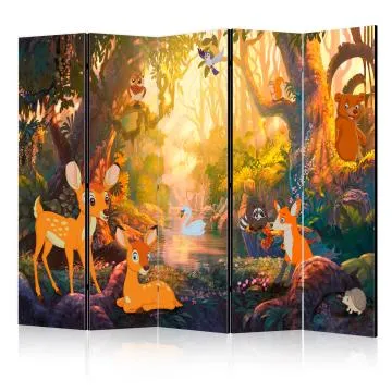 Parawan akustyczny Dla dzieci 225x172 cm 5-częściowy wielokolorowy