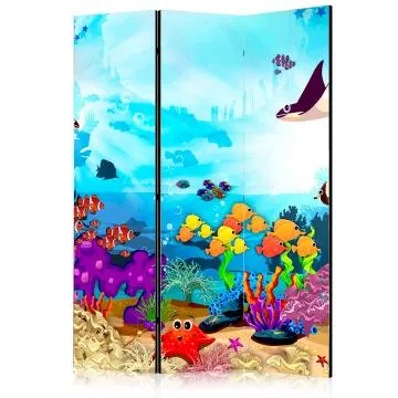 Parawan akustyczny Dla dzieci 135x172 cm 3-częściowy biały