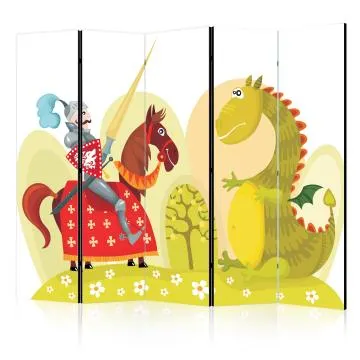 Parawan jednostronny Dla dzieci 225x172 cm 5-częściowy wielokolorowy