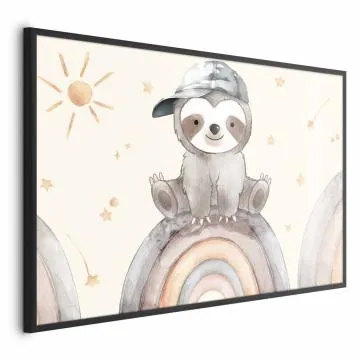 Plakat Pośród gwiazdek i tęcz 42x29,7 cm z ramą czarną bez marginesu