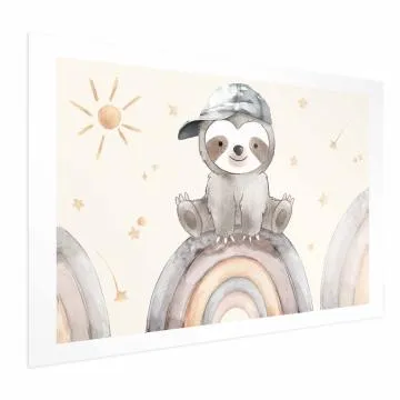 Plakat Pośród gwiazdek i tęcz 30x21 cm bez ramy z marginesem