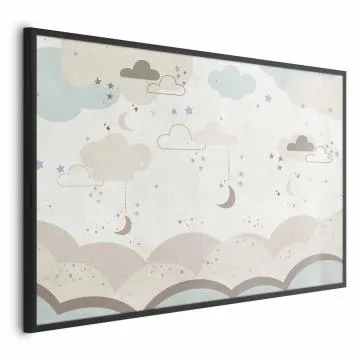 Plakat Bajkowa noc 90x60cm z ramą czarną bez marginesu