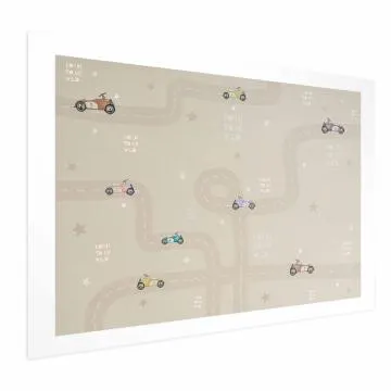Plakat Wyścigowe autka 30x21 cm bez ramy z marginesem