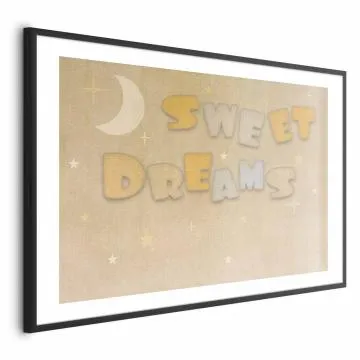 Plakat Życzenie 60x40 cm z ramą czarną z marginesem