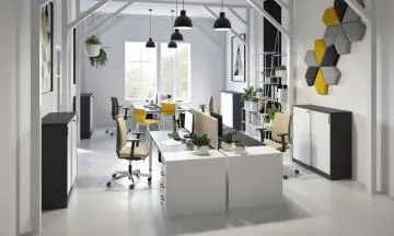 Kontenerek biurowy EASY SPACE 4D PB 43cm czarny grafitowy