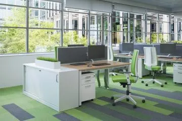 Kontenerek biurowy EASY SPACE MOB 43cm czarny grafitowy mobilny
