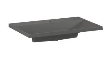 Umywalka wpuszczana EDGE 70 cm beton mat kwarcowa z otworem na baterię