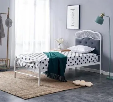 Łóżko metalowe FABRIZIA 90x200 białe
