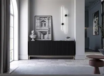 Komoda TAL 3D 168 czarna mat