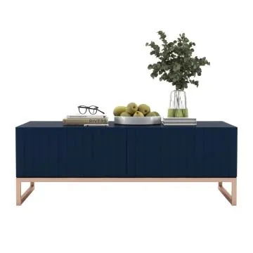 Stolik kawowy TAL 3D 110x54cm granatowy mat/gold
