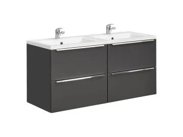 Szafka pod umywalkę CAPRI 820 + CAPRI 820 120 cm czarna mat - zestaw
