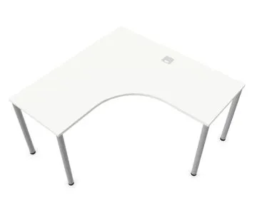 Biurko narożne EASY SPACE I-LEG LS 140x140cm białe
