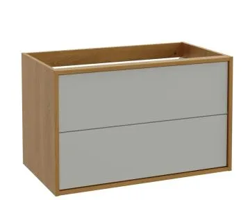 Szafka pod umywalkę ERIN 2S 80cm dąb karmel/biała