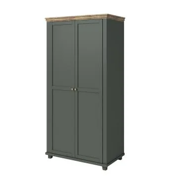 Szafa EVORA 2D 108cm zielona/dąb lefkas dwudrzwiowa