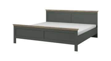 Łóżko EVORA 140x200 zielone/dąb lefkas