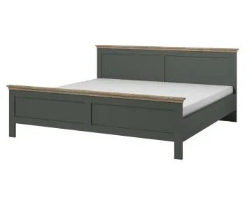 Łóżko EVORA 160x200 zielone/dąb lefkas