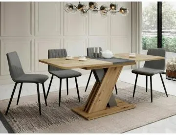 Stół rozkładany EXEL 140(180)x85 dąb artisan/antracyt