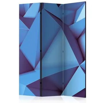 Parawan dwustronny 3D 135x172 cm 3-częściowy fioletowy