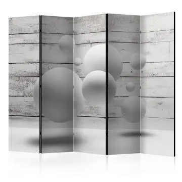 Parawan akustyczny 3D 225x172 cm 5-częściowy czarny