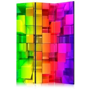Parawan akustyczny 3D 135x172 cm 3-częściowy czerwony