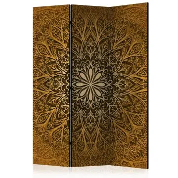 Parawan akustyczny Orient 135x172 cm 3-częściowy brązowy
