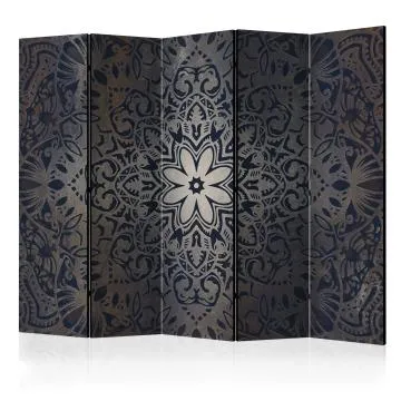 Parawan dwustronny Orient 225x172 cm 5-częściowy szary