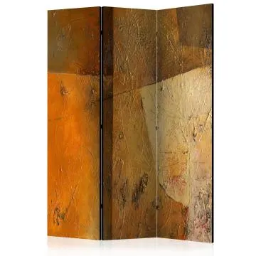 Parawan jednostronny Abstrakcje 135x172 cm 3-częściowy brązowy
