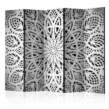 Parawan dwustronny Orient 225x172 cm 5-częściowy czarny