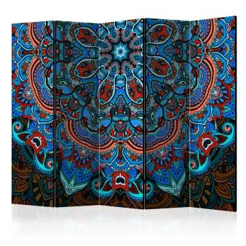 Parawan akustyczny Orient 225x172 cm 5-częściowy wielokolorowy