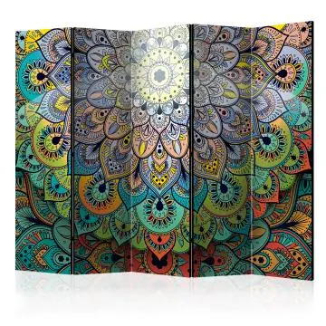 Parawan jednostronny Orient 225x172 cm 5-częściowy wielokolorowy