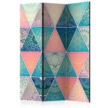Parawan jednostronny Orient 135x172 cm 3-częściowy szary