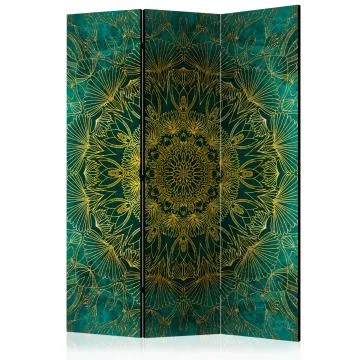 Parawan akustyczny Orient 135x172 cm 3-częściowy zielony