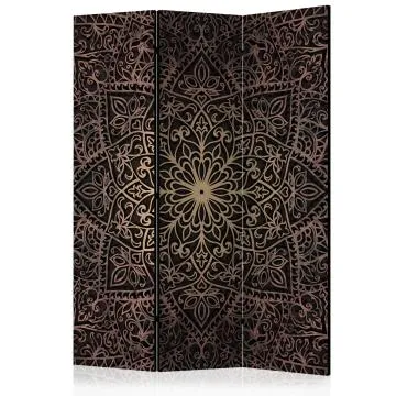 Parawan jednostronny Orient 135x172 cm 3-częściowy brązowy