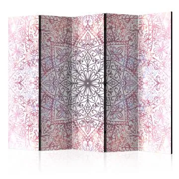 Parawan jednostronny Orient 225x172 cm 5-częściowy biały