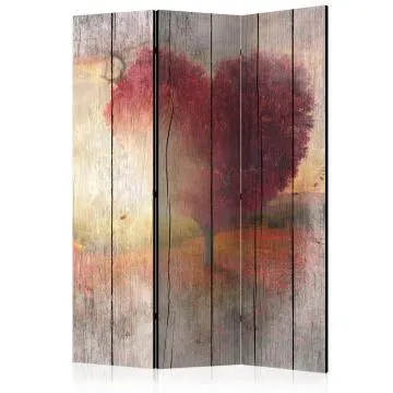 Parawan dwustronny Abstrakcje 135x172 cm 3-częściowy beżowy