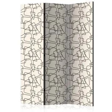 Parawan akustyczny Tła i desenie 135x172 cm 3-częściowy czarny