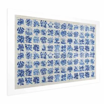 Plakat Płytki azulejos 90x60 cm bez ramy z marginesem