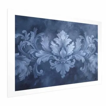 Plakat Błękitny ornament 60x40 cm bez ramy z marginesem