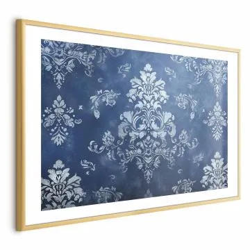 Plakat Retro ornament 42x29,7 cm z ramą złotą z marginesem