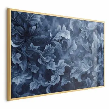 Plakat Abstrakcyjne ornamenty 42x29,7 cm z ramą złotą bez marginesu