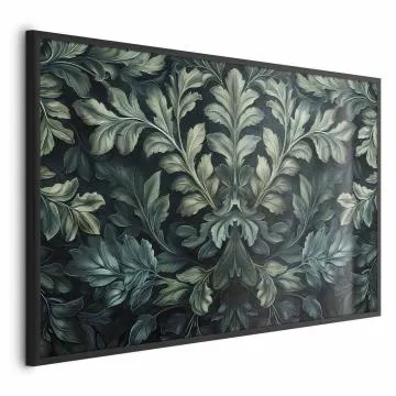 Plakat Wiktoriańskie liście 60x40 cm z ramą czarną bez marginesu