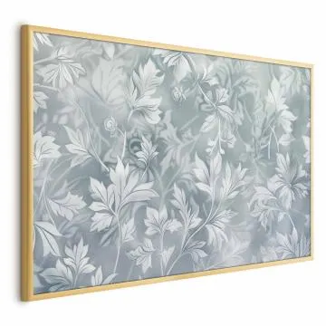 Plakat Przetarte wzory roślinne 90x60 cm z ramą złotą bez marginesu