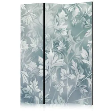 Parawan dwustronny Kwiaty 135x172 cm 3-częściowy czarny