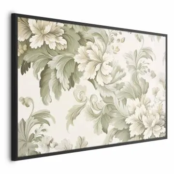Plakat Vintage kwiaty 30x21 cm z ramą czarną bez marginesu