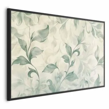 Plakat Akwarelowe listki 60 x 40 cm z ramą czarną bez marginesu