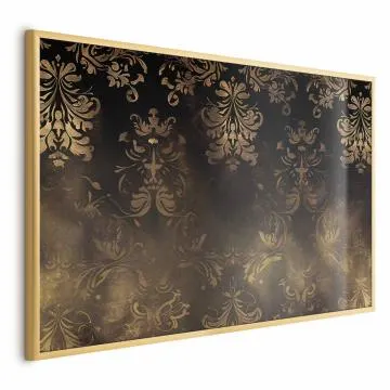 Plakat Barokowe wzory 30x21 cm z ramą złotą bez marginesu