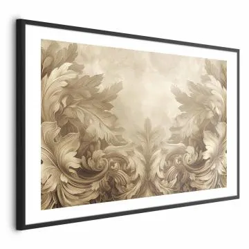 Plakat Rzeźbione ornamenty 60x40 cm z ramą czarną z marginesem